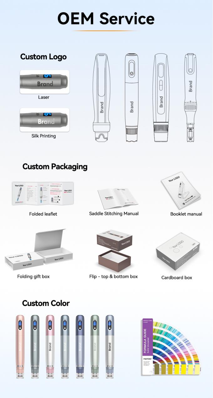 Nuevo Hydra Pen H5 Aplicador de Suero de Mesoterapia Cuidado de la Piel Belleza Bio Exosome Pluma de Microneedling D&eacute;rmico 8